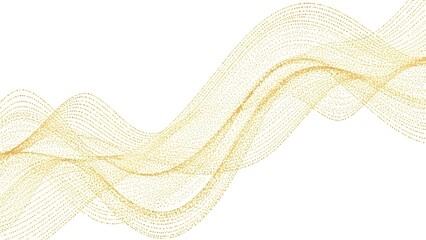 Pale yellow abstract waveform pattern on white background