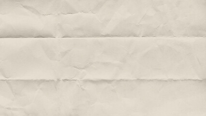 Beige old wrinkled paper texture. Crumpled soft paper background.