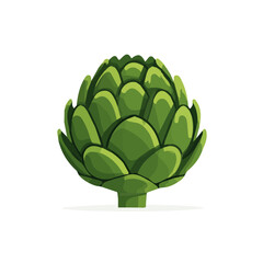 flat_2D_icon_artichoke_isolated_on_a_white_Vector, eps, flat design, animation design, simple flat 2D icon, minimalist design, clipart, illustration.