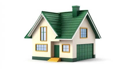 House illustration on white background real estate and property concept