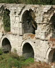 Ali Pasha Aqueduct, located in Istanbul, Turkey, was built during the Ottoman period.