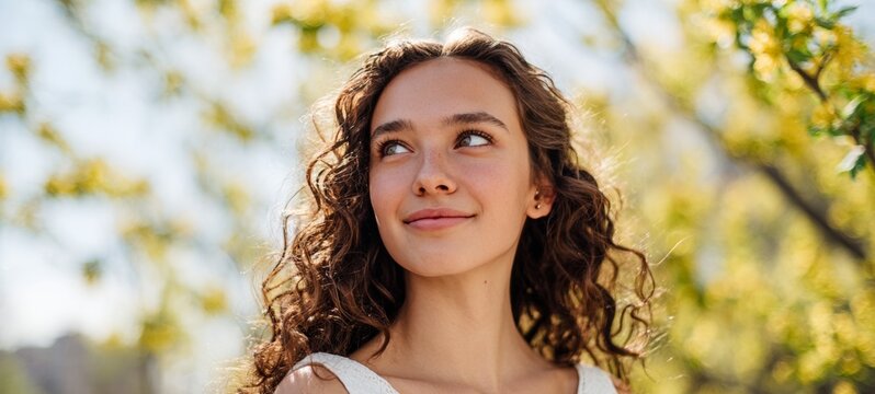 Woman posing outdoors during daylight.