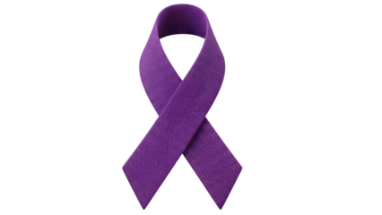 Purple awareness ribbon symbolizing support for domestic violence victims and survivors