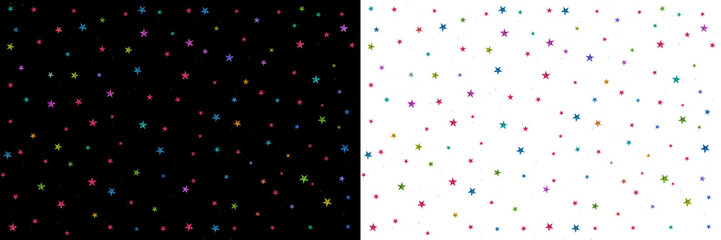 Colorful stars abstract vector background