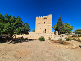 Kolossi Castle is a former Crusader stronghold on the south-west edge of Kolossi village 14 kilometres (9 mi) west of the city of Limassol on the island of Cyprus