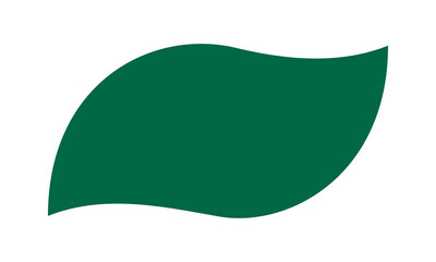 Twisted Rectangle Leaf Shape Green Icon
