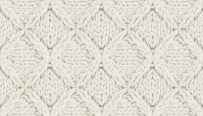 Luxurious cream cable knit wool texture background