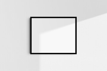 Horizontal frame mockup 5:4, 10x8, 4:5 landscape. Single black frame mockup. Clean, modern, minimalist, bright. Shadow overlay.