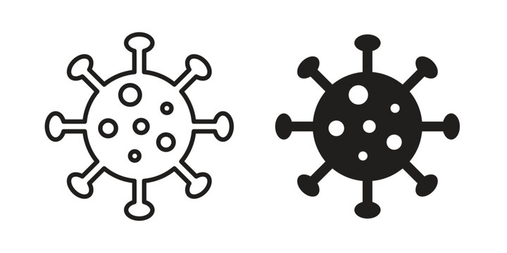 Bacteria icons. Line Illustration Vector Template. Clipart concept illustration