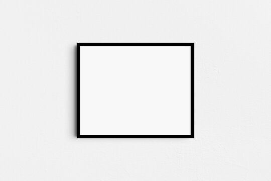 Horizontal frame mockup 5:4, 10x8, 4:5 landscape. Single black frame mockup. Clean, modern, minimalist, bright.