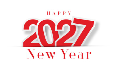 2027 Happy New Year design vector. Trendy new year 2027