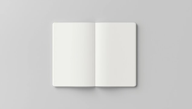 book, notebook template on gray background 
