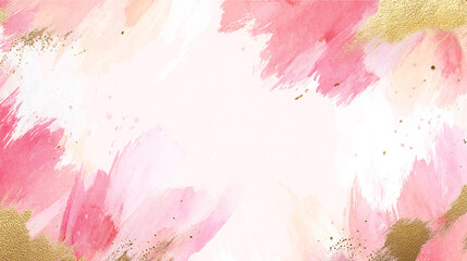 ピンクと金色の華やかな抽象的なフレーム背景
