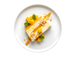 Delightful Mango Coconut Dessert: A Creamy Indulgence with Tropical Flavors and Fresh Toppings