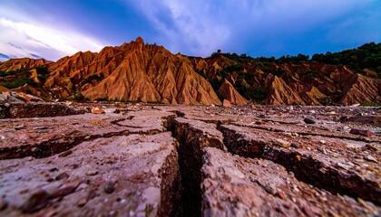 impactful scene of a natural rift