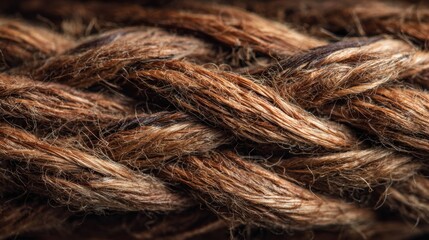Fototapeta premium Close up of a brown rope texture