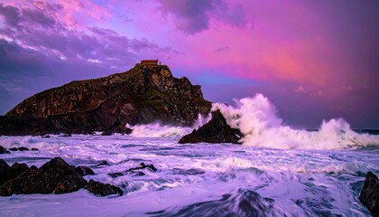 intense coastal erosion from waves