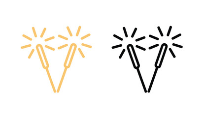 Paperclip sparklers in yellow and black