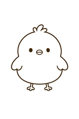 Fototapeta premium Cute cartoon chick character in fun vector illustration