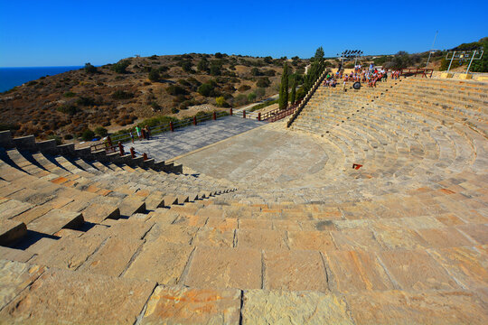 The Curium (Kourion) Ancient Theatre is located in Episkopi village, 19 km west of Limassol on the way towards Paphos