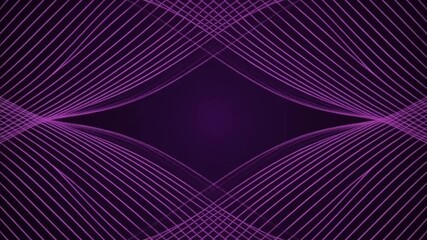 Abstract purple geometric pattern with curved lines and symmetrical design