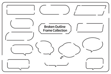抜け感のある途切れライン装飾フレーム集 © FukuchiFactory