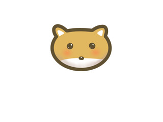 Cute Weasel Icon Character, Kawaii Animal Illustration