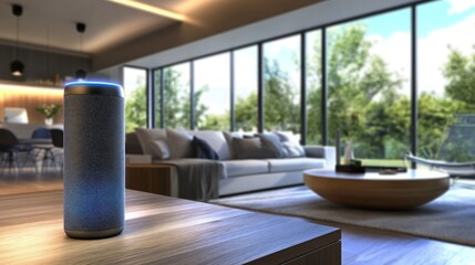Smart speaker in modern living room