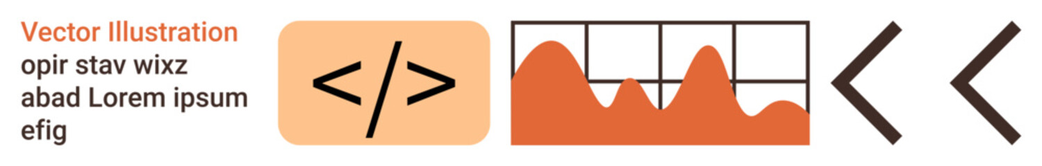 Software development, data analytics, coding design, information flow, programming tools, business analysis. Code symbol, graph directional arrows. Data analytics and coding design theme