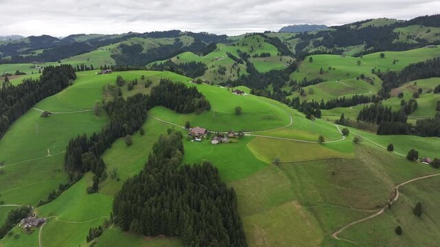 Swiss Alps foothills at Schangnau, Switzerland