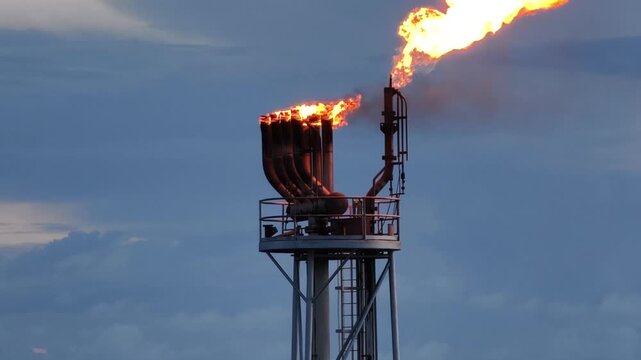 Offshore flare gas is the excess natural gas from oil and gas production facility that is burned in a flare stack for safety reasons.
