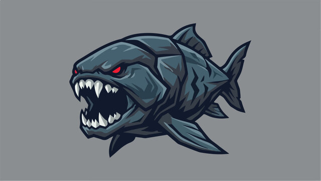 Dunkleosteus prehistoric fish vector illustration.