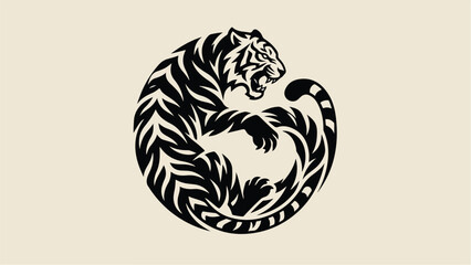 Majestic Tiger Logo Design Roaring with Power and Grace.