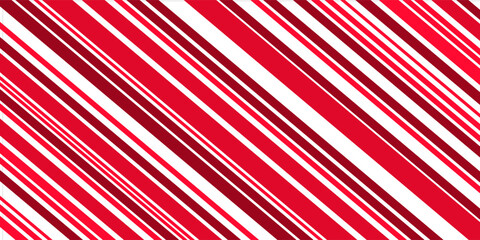 Christmas candle, lollipop pattern. Striped diagonal background with slanted lines. Stripy backdrop for print on wrapping. Vector illustration