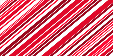 Christmas candle, lollipop pattern. Striped diagonal background with slanted lines. Stripy backdrop for print on wrapping. Vector illustration