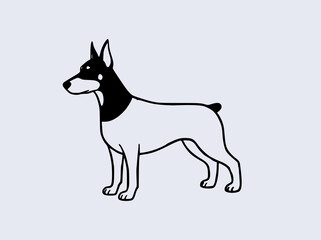 Cute Dog Character Vector Illustration