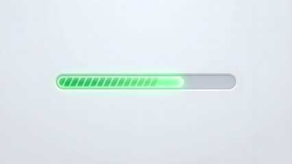 Loading Bar Progress Indicator Green Gray.