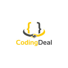 Coding deal logo designs concept