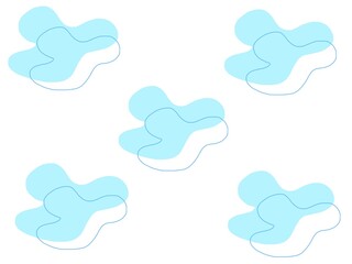 Modern Memphis pattern shape in blue color 