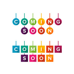 Coloful Coming Soon banner template