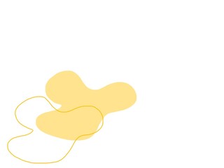 Memphis pattern in orange color with white background