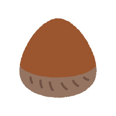 手書き風のシンプルアイコンイラスト　くり