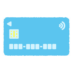 手書き風のシンプルアイコンイラスト　クレジットカード