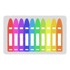 手書き風のシンプルアイコンイラスト　クレヨン