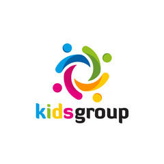 Fototapeta premium colorful Kids Education Logo Template designs vector illustration