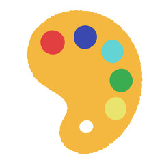 手書き風の単品アイコンイラスト　パレット