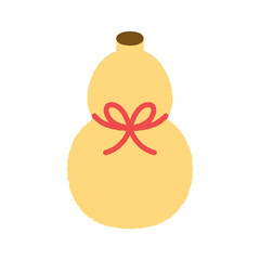 手書き風の単品アイコンイラスト　ひょうたん