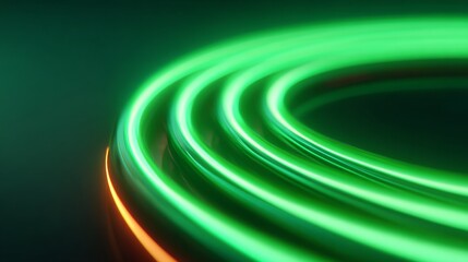 Dynamic glowing neon curves, abstract background art. Energy-themed. High-tech concept with bright lines