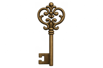 Ornate antique skeleton key opening new possibilities