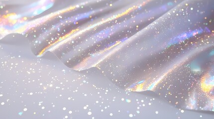 abstract of tiny holographic sparkles with subtle rainbow reflections